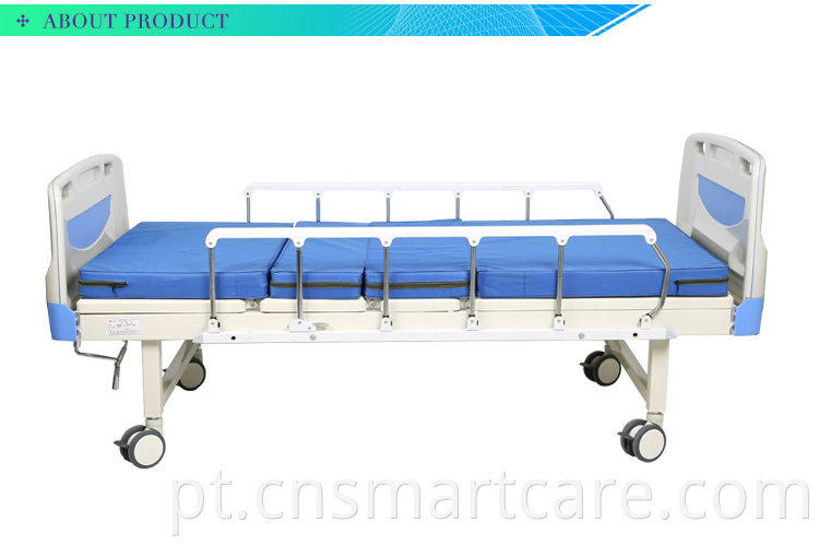 Preço barato Duas manivelas Manual Medical Patient Hospital Bed